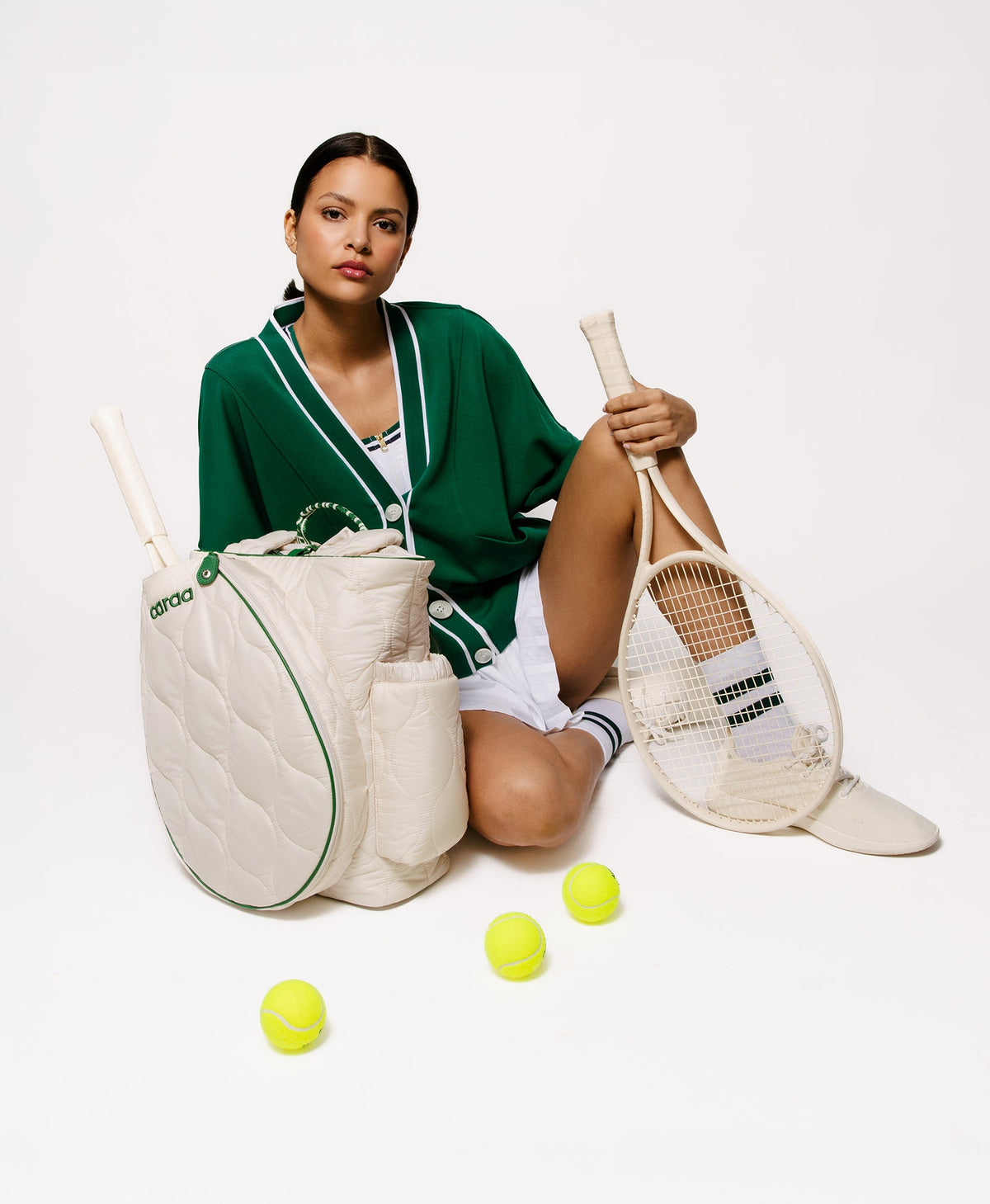 Caraa Tennis Quilted Backpack Tote - Women's Sport Tennis Bag