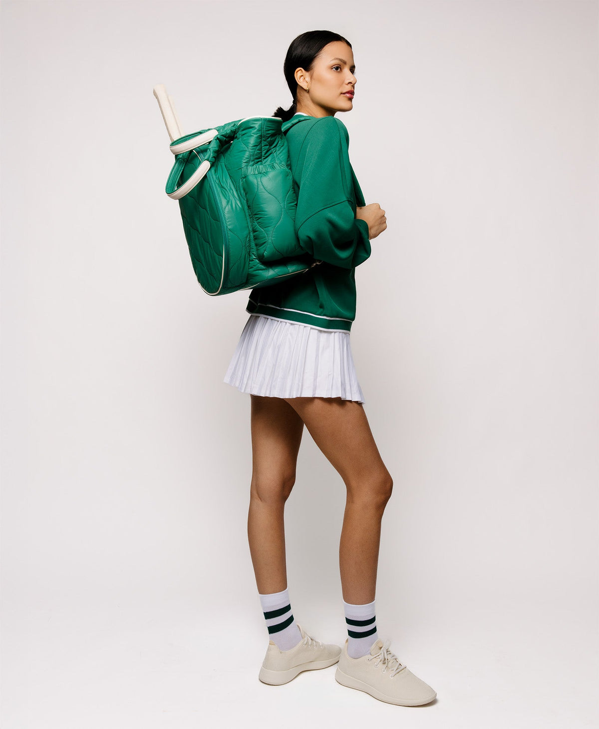 Caraa Tennis Quilted Backpack Tote - Women's Sport Tennis Bag