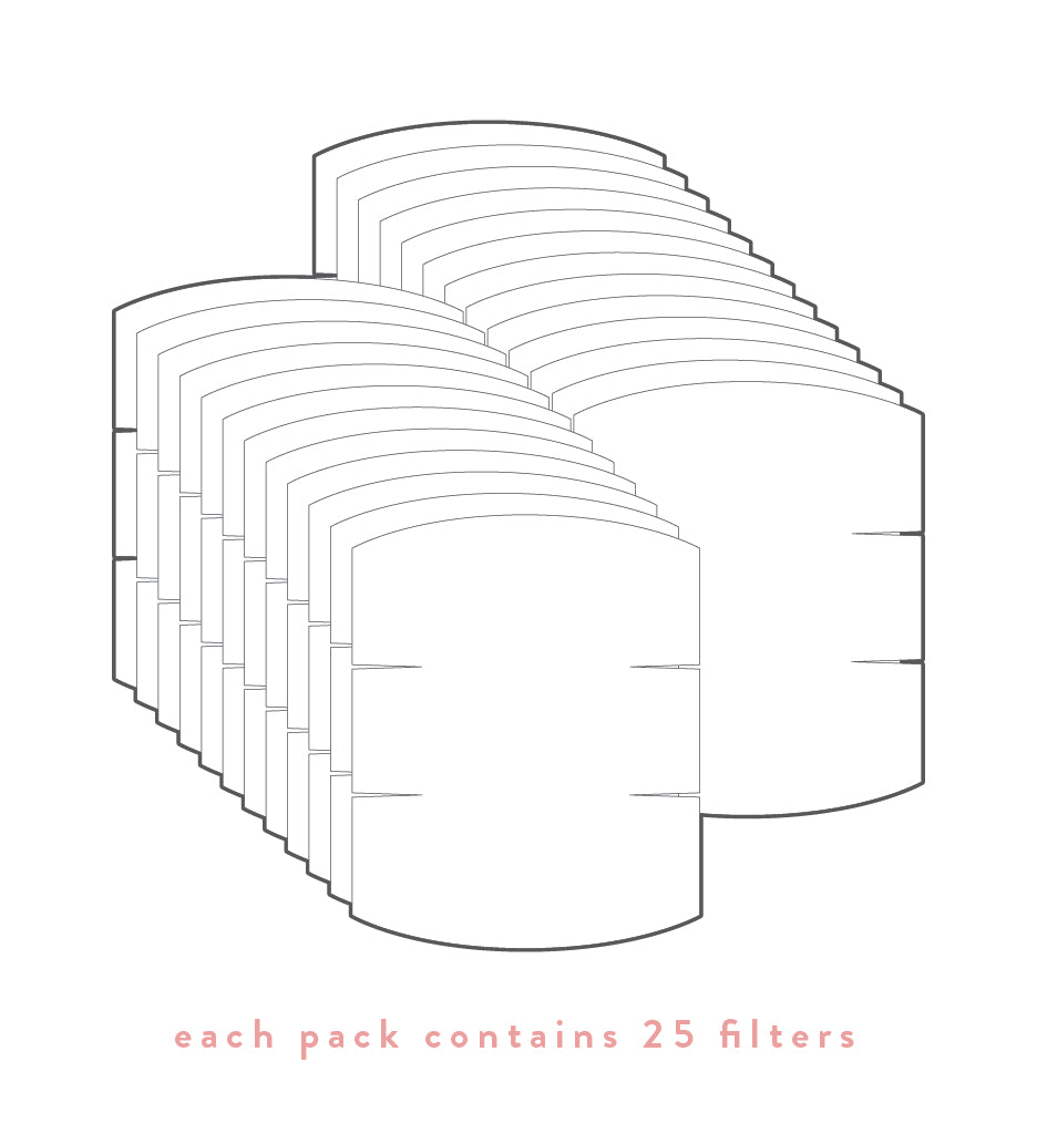 Caraa 25 Pleated Mask Filters