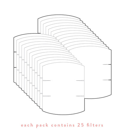 Caraa 25 Pleated Mask Filters
