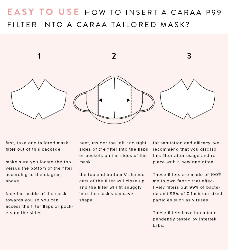 Caraa 25 Fitted Mask Filters
